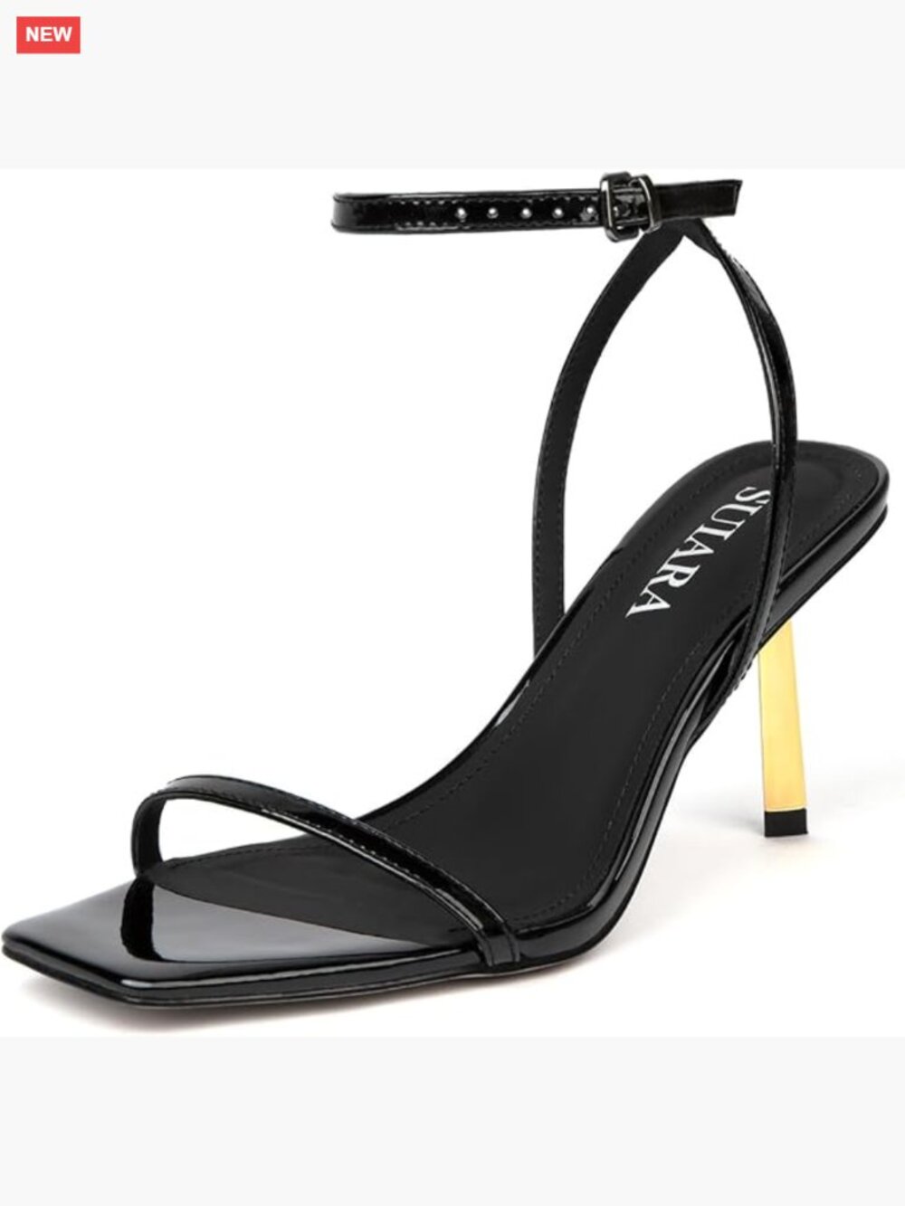 Pointed Toe Stiletto Heel Sandals with Adjustable Ankle Strap